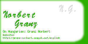 norbert granz business card